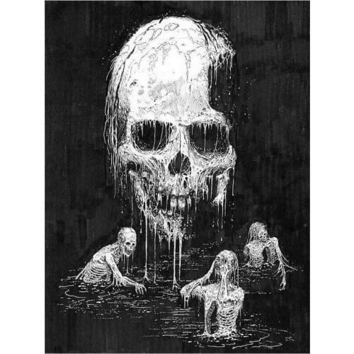 5d diamond painting skull pattern square / round drill full 3d diamond mosaic art diamond embroidery sticker home decoration