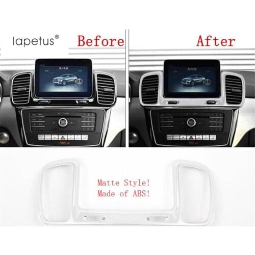 Lapetus Accessories Fit For Mercedes Benz GLE W166 2016 2017 2018 Center Air AC Outlet Vent Multimedia Display Screen Cover Trim