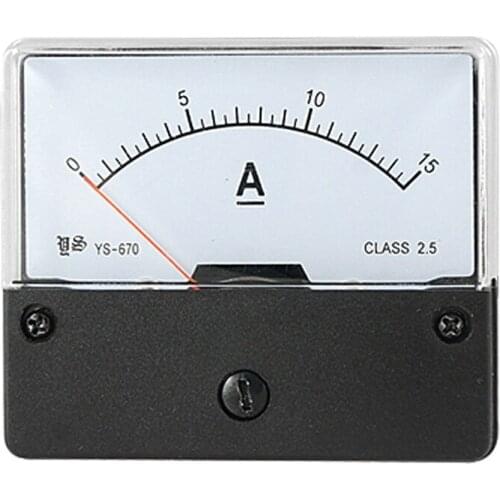 DC 0-15A Current Range Panel Mount Ampere Meter Gauge