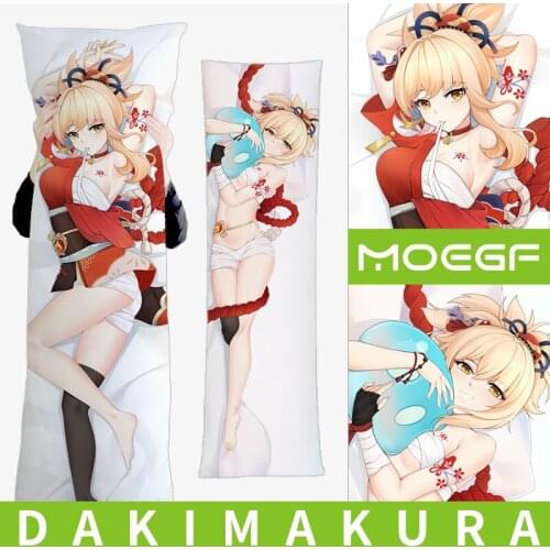Anime Genshin Impact Dakimakura Yoimiya Body Pillow Cover Case 150×50CM 160×50CM 180×60CM Hugging Pillowcase