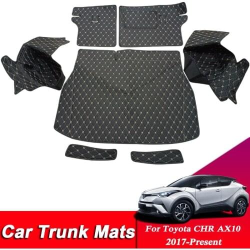 Car Styling Custom Trunk Mat For Toyota CHR AX10 2017-Present Leather Auto Cargo Liner Mat Pad Auto Internal Accessories