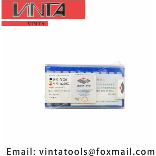 Free shipping high quality 20pcs/lots A220Z YG6/ YG8/ YW1/ YW2/ YT5/ YT14/ YT15 cnc caibide welding inserts