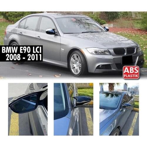 Bat Mirror Cover For BMW E90 3 Series Piano Black ABS 2008-2011 From Quality Product Full Harmony 2 piece (Right and Left)