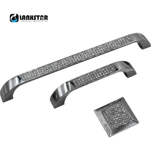 Design New Diamond Crystal Drawer Knobs Wardrobe Door Handle Cabinet Hardware Knobs