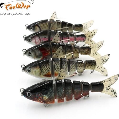 1Pcs 10cm 17g Fishing Wobblers Isca Artificial Lure 6 Segment Swimbait Crankbait Hard Bait Slow Fishing Lure With 2 Fishhooks