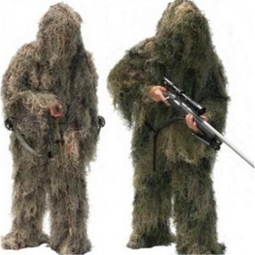 3D Universal Camouflage Suits Woodland Clothes Adjustable Size Ghillie Suit For Hunting Army Military TACTICAL Uniform