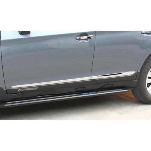 FOR Subaru Outback 2015-2017 Stainless Steel Side Door Body Molding Cover Trim