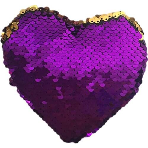 Coofit 1pc Fashion Heart Shape Design Coin Pouch Creative Portable Sequin Coin Purse Heart Change Purse For Women Girl