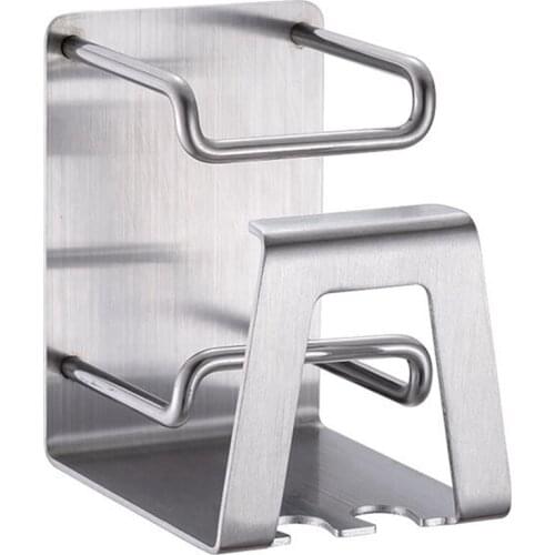 Creative Stainless Steel Toothbrush Holder Wall Suction Bathroom Accessories Set Mug Toothbrush Toothpaste Holder