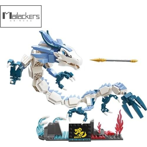 Mailackers Jurassic Dinosaur World Dinosaurs Park Creator Expert Chinese Dragon Sets Building Blocks Bricks Toys For Children