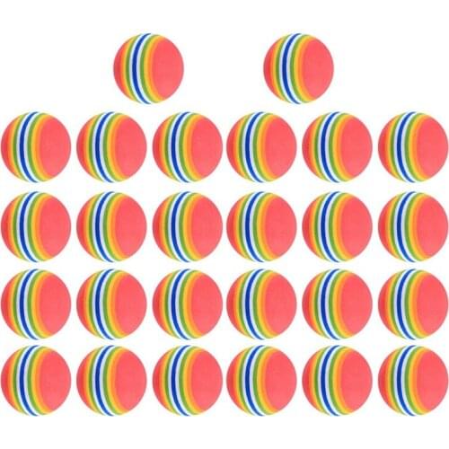 NEW-26Pcs Golf Balls EVA Golf Training Balls Rainbow Soft Garden Golf Balls for Indoor Outdoor Golf Practice