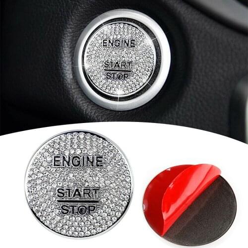 New Car Start Switch Button Decorative Crystal Stickers For Mercedes Benz W176 W205 X253 X156 C117 A B C GLC CLA GLA ML GL Class