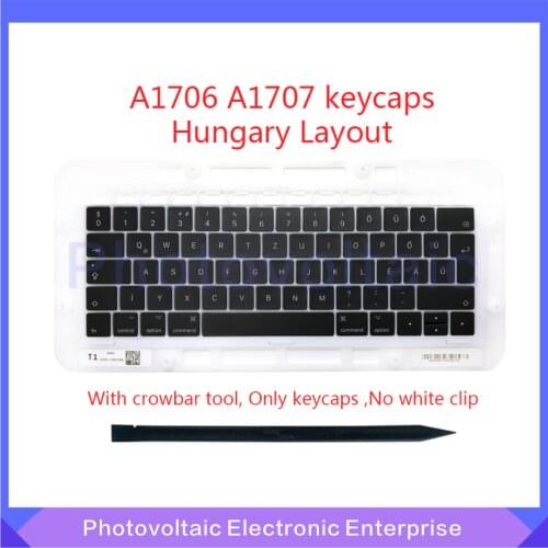 Original New Hungary Hungarian HU Keyboard Keys Keycaps For Macbook Pro Retina 13" A1706 15" A1707 Late 2016 Mid 2017