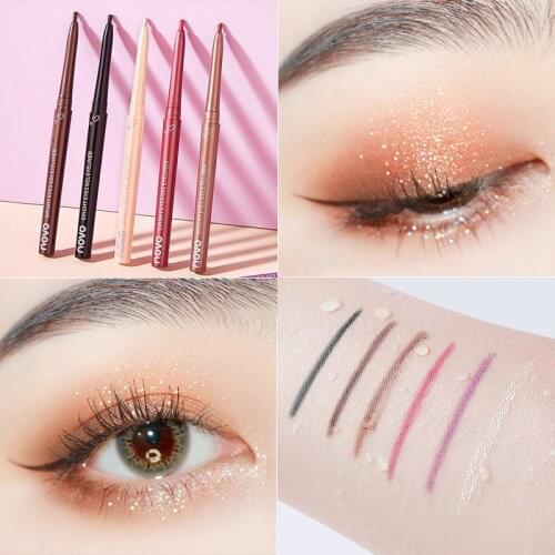 6 Color Eyeliner Pen Gel Eye Liner Long-lasting Waterproof Sweat-proof No Smudging Silkworm Eye Liner Pencil Colorful Eye Makeup