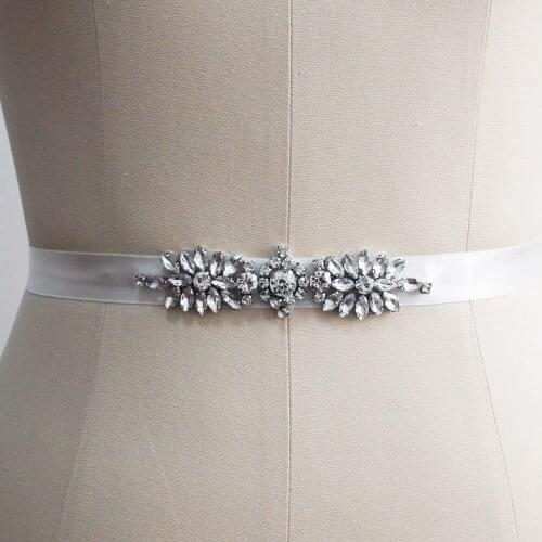 Stunning Crystal Bridal Belt Sash Luxury Belt For Wedding Dresses Rhinestone Appliqued Bridal Sash Belt Wedding Accessories