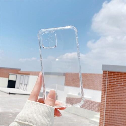 Shockproof transparent Tpu Phone Case For iPhone 11 Pro Max 12mini X XR XS 6s 8 Plus Camera Protection Thin Soft Silicone Cover