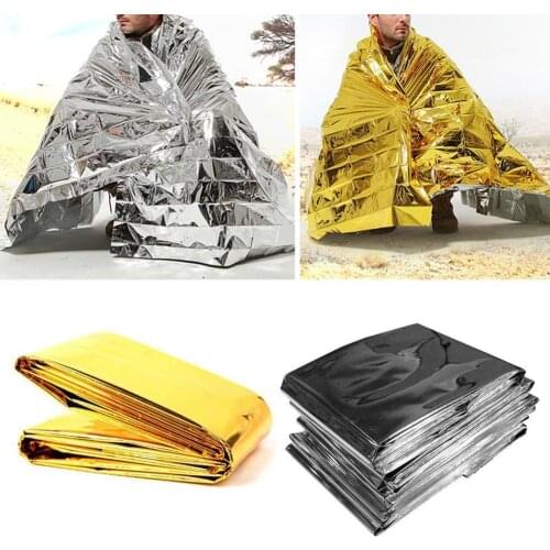 Rescue First Aid Kit Camp Keep Foil Mylar Lifesave Emergent Dry Thermal Warm Outdoor Blanket Survive Heat