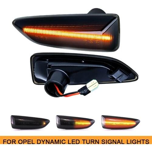 LED Car Side Marker Turn Signal Indicator Dynamic Lights For Opel Astra Crossland X Insignia B Zafira Tourer C