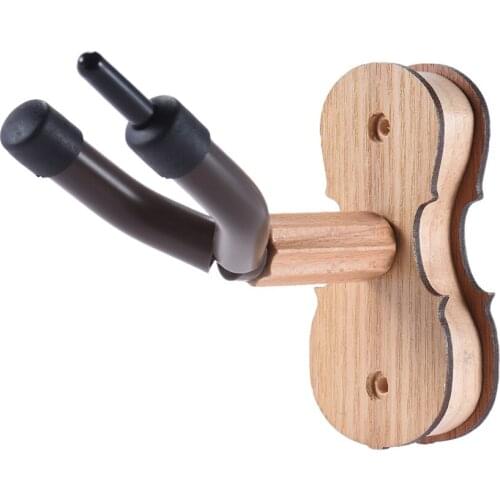 Hardwood Violin Hanger Hook with Bow Holder for Home & Studio Wall Mount Use Burlywood Color