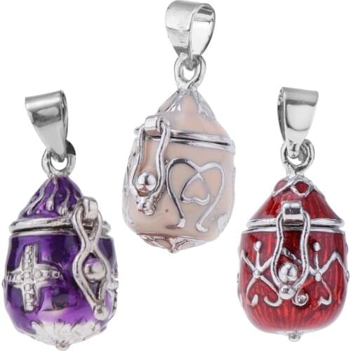 Vintage Enamel Oval Cremation Locket Pendant Keepsake Urn Memorial Ash Pendant Human Pet Fit Necklace