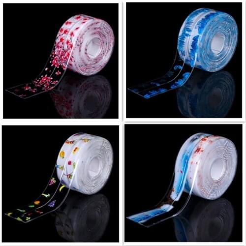 3.8cmx3.2m Kitchen Sink Waterproof Oil-Proof Tape Stickers Bathroom Beautiful Seam Strip Toilet Sink Gap Corner Patch Sticker
