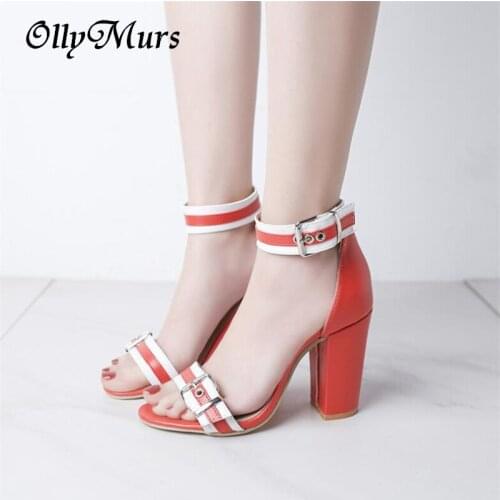 OllyMurs Womens Mens Sexy Party Red Super High Heels Pumps Sandals Man Women Shoes Super High Heels Sandals Shoe JT-8526