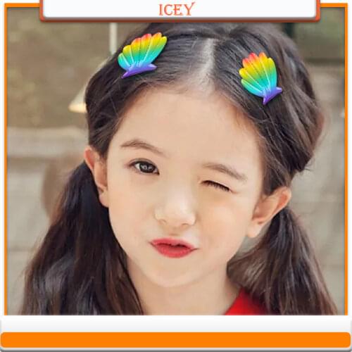 Girls Glitter Sequin Hair Clips Shell Barrettes for Baby Handmade Kids Hairpin Pearl Swimming Hair Accessories