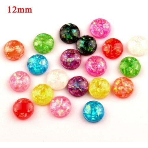 100Pcs Mixed Resin Bling Round Decoration Crafts Beads Flatback Cabochon Scrapbooking For Embellishments Kawaii Diy Accessories