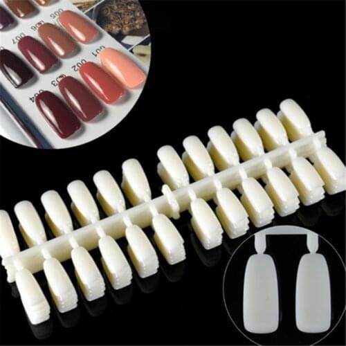120Tips Gel Polish Shelves Color Palette Card Holder Metal Chain Double Side Swatches Nail Art Training Hand Sample Stand
