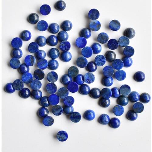 2020 fashion top quality natural Lapis Lazuli round cab cabochon 6mm beads for jewelry making wholesale30pcs/lot free shipping