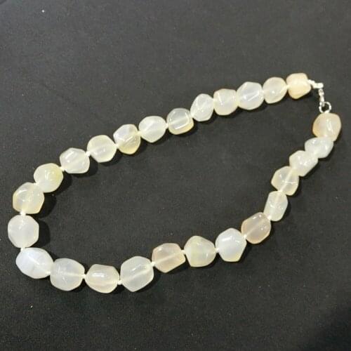 3pcs/lot Natural Quartz Crystal Stone White Agates Colorful Choker Necklace Irregular String Energy Beaded Necklace Collar Free
