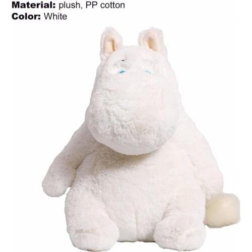30cm Girl Doll Lovely Animal Full Filled Hippo Plush Toy Simple Design White Cute Hippo Stuffed Toy Pillow Ornament