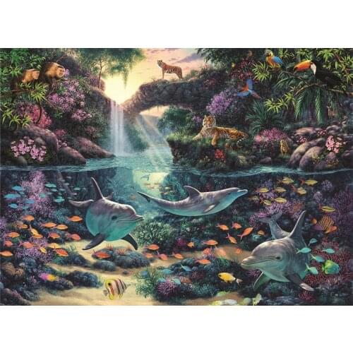 At Jigsaw Puzzle 3000 Pcs Jungle Paradise Forest Universe For Adult&Kids Toy Educational Entertaintment Landscape Fun Games