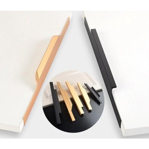 800mm 1000mm Fashion Invisible Cabinet Handle Kitchen Handles Cupboard Pulls Drawer Knobs Room Furniture Handle Accessories