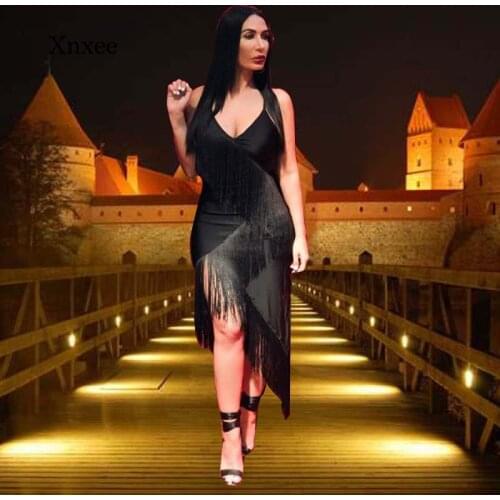 Tassel Irregular Midi Dress Solid Gradient Graphic Print Short Sleeves New Bodycon Autumn Hot Selling Loose Women Outfit Clothes