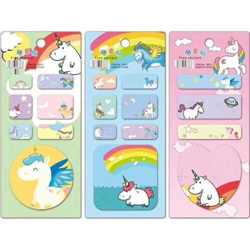 Unicorn N Times Memo Pad Cute Flamingo Cactus Sticky Notes Notepad Bookmark Stationery stickers Gift school supplies