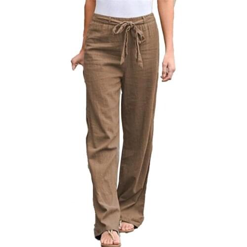 Summer Women Pants Elastic Waist All-match Breathable Women Loose High Waist Trousers Oversize pantalones de mujer брюки женские