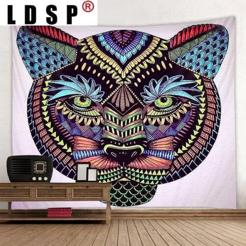 LDSP Tapestry Tiger Head Wall Hanging Wall Covering Rugs Mural Background Cloth Beach Towel Fabric Yoga Blanket Home Decor