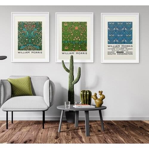 William Morris Canvas Print The Victoria and Albert Museum Exhibition Poster London Underground Art Nouveau Painting Wall Decor