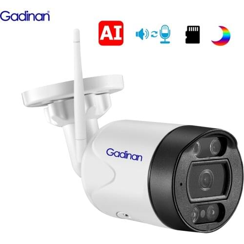 Gadinan 5MP IP Camera Wifi 3MP 2MP Outdoor Speaker Audio Wireless AI Alert CCTV Camera Human Detect ICSee Security Camera