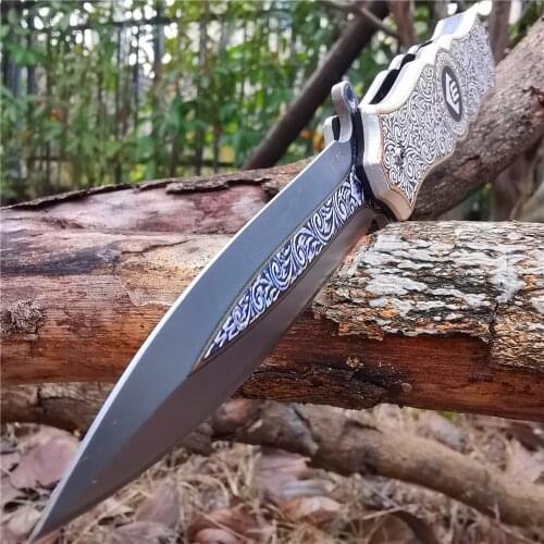 7.95 Inch Stainless Steel Pocket Knife, Sharp Folding Knife, Outdoor Camping Forest Travel Hunting Knife, Compact and Safe