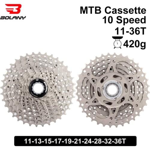 BOLANY MTB Cassete 10 Speed Bicycle Gear Parts Mountain Bike Cassette Freewheel Sprocket 11-36T Steel Cassette