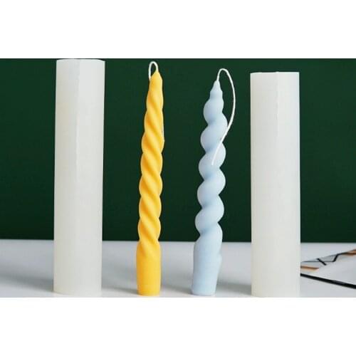 Twisted silicone candle mold geometric rotating wave candle making mold resin molds for candle making soap molds wax melt mould