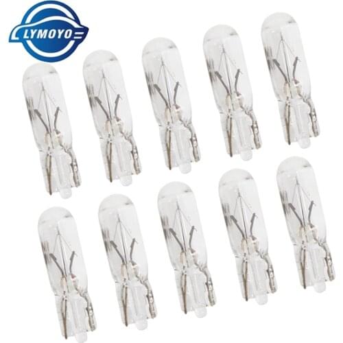 LYMOYO 100pcs car T5 12v 1.2w 4300k halogen lamp instrument lights desk board bulbs auto interior lights warm white original
