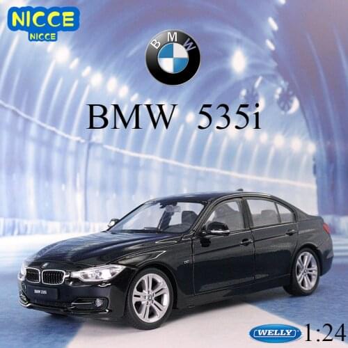 Welly 1:24 BMW 335i 535i Alloy Metal Car With Direction Rotation Model Toy Car Model Toy Collection Motel Toys Bmw