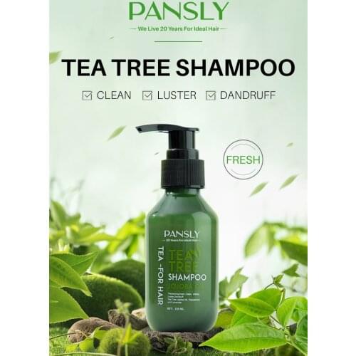 PANSLY natural tea tree extract shampoo softens hair, refreshes and controls oil 100ML