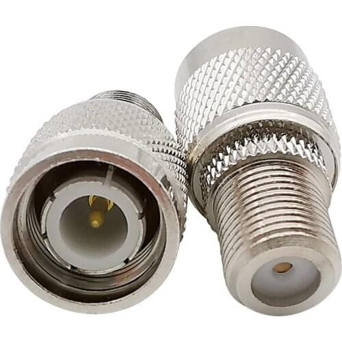 10Pcs TNC male plug to F female jack connector RF coaxial adapter TNC-F RF Adapter Straight type TNC male to F female convertor