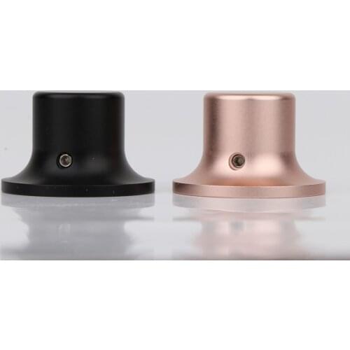 Preffair 4*KN4024 Diameter 40mm,Shank diameter 24mm,H26mm Black/Gold Color Aluminum Volume Control Knob Potentiometer 6mm Rotary