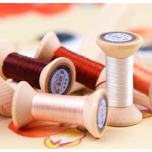 20m Mini Spool maple-leaf red embroidery thread handmade embroidery embroidery thread silk thread embroidery thread spool