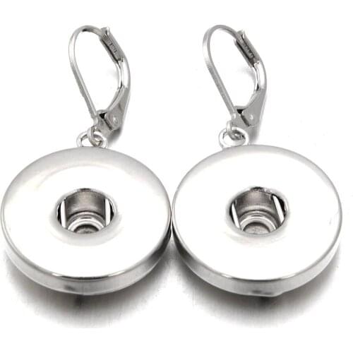 Rose Gold Silver Color Snap Jewelry Metal Snap Earring Fit 18mm Snap Drop Earrings For Watches Women Bohemian Buttons Jewelry